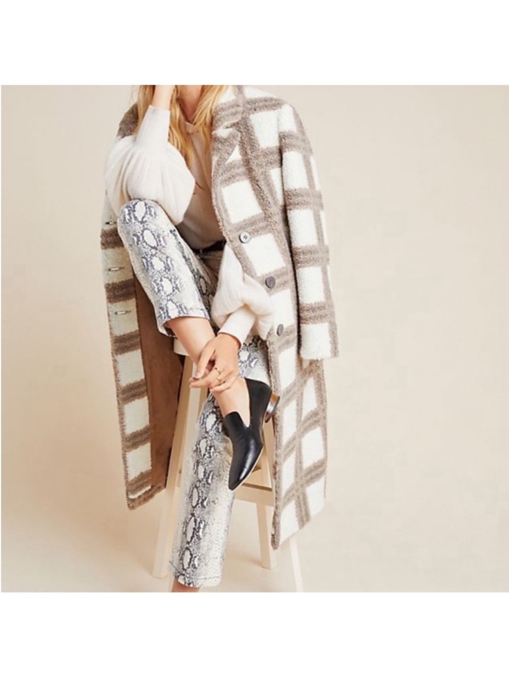 NVLT Windowpane Coat - Picture 2 of 4